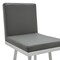 Armen Living Gem 30" Swivel Modern Metal and Gray Faux Leather Bar and Counter Stool LCGEBABSGR30 - alternate 6